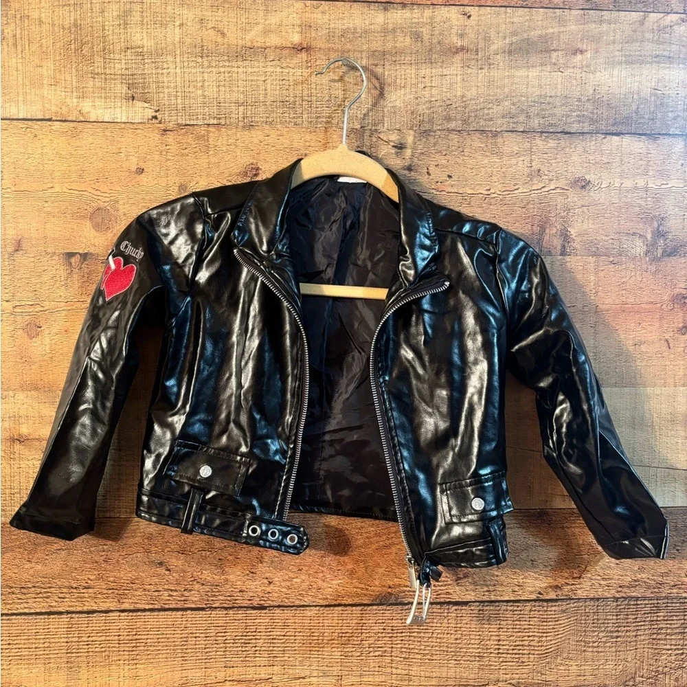 Spirit Halloween Bride of Chucky (Tiffany) biker jacket and wig costume